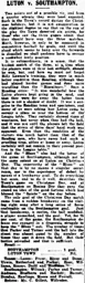 Match Report: Luton Town FC vs Southampton (25 Dec 1919)