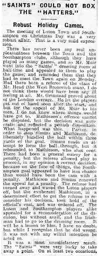 Match Report: Luton Town FC vs Southampton (25 Dec 1920)