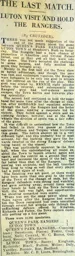 Match Report: Queens Park Rangers vs Luton Town FC (4 May 1929)