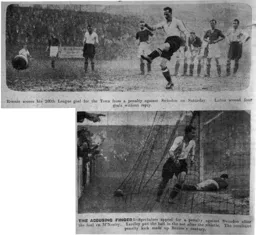 Swindon {H} 28.2.1931 - Rennie's 100th goal