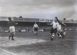 Fred Roberts watches his effort go wide