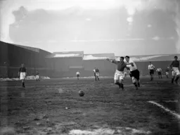 Eddie Connelly tussles for the ball