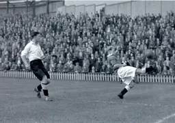 Frank Soo waits for the defender to slip up