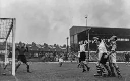 The ball flies over the top