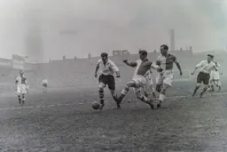 Jesse Pye breaks through the Rovers defence