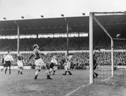 Johnny Downie levels the score with Town`s second goal