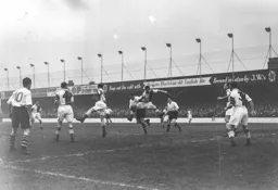 Jesse Pye is just beaten to the ball