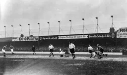 Bernard Streten has the ball and this Blackpool attack is thwarted