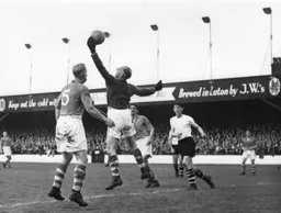 The Forest keeper tries a one handed catch watched by John Groves