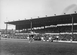 Bert Mitchell scores Town`s second goal from the penalty spot
