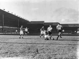 John Groves finds Arthur Willis blocking his progress
