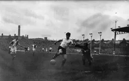 Jimmy Adam is about to score Town`s fourth goal