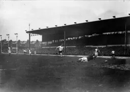 Ten minutes on the clock and Roy Davies scores his first goal of the day and Town`s third