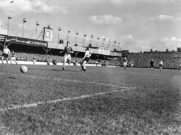 Tony Gregory gives up the chase on this through ball