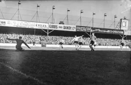 Gordon Turner has this shot saved by Dave McIntosh
