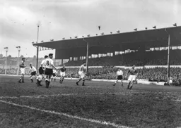 John Groves follows the progress of the ball