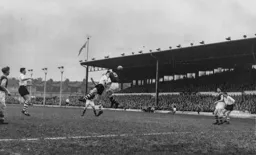 John Groves and Brian Miller compete for a high ball
