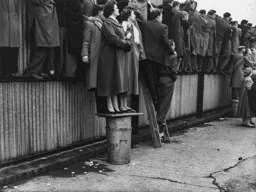 Looking for any vantage point to watch the game