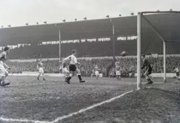 Tony Gregory scores his and Town`s first goal from close range