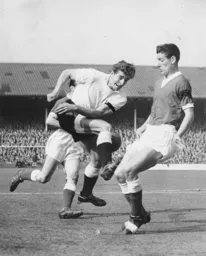 John Groves blocks Johnny Brooks of Spurs