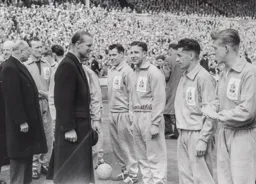 Players introduced to the Duke of Edinburgh