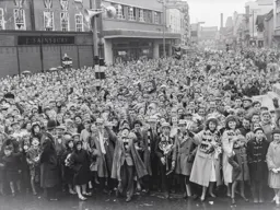 Supporters greet the fallen heroes