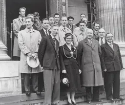 On the Town Hall steps the day after