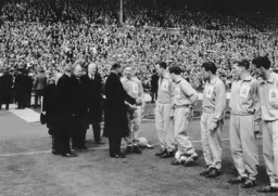 Prince Philip makes his way down the line