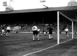 Roy Dwight scores Forest`s first goal.