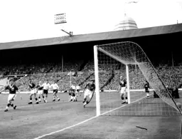 The ball is in the net and Dave Pacey`s goal pulls one back for the Town