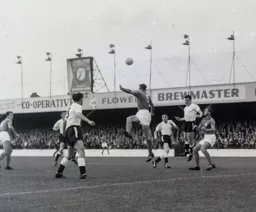 Stuart Imlach and Joe McBride wait for the ball to drop