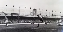 Alwyn McGuffie nets the Town's first goal