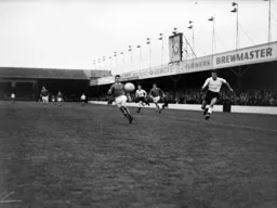 Tommy McKechnie fires in a cross