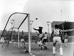 Tommy McKechnie tries to force the ball home