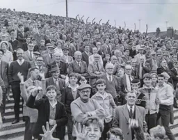 Likely lads in the crowd