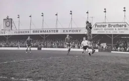 Grimsby keeper Malcolm White gathers the ball
