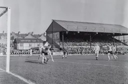 Ron Baynham hangs on to the ball