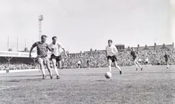 Tommy McKechnie chases a pass from John O`Rourke