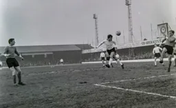 John O`Rourke powers a header towards the goal