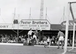 Keith Allen`s header goes wide of the mark