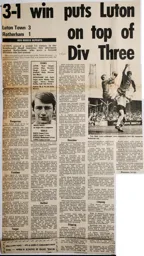 Match Report: Luton Town FC vs Rotherham United (24th Aug 1968)