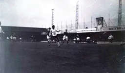 Bruce Rioch scores the Town`s first goal