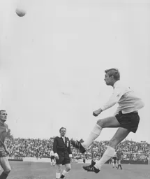 Brian Lewis rises to the ball