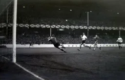 Tony Read dives full length to make a save