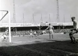 Laurie Sheffield`s header puts the Town 1-0 in front