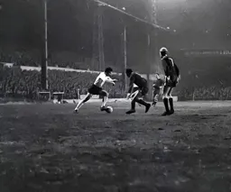 Graham French cuts inside but has two defenders to beat