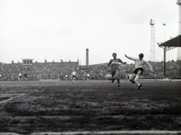 Bruce Rioch hits a typical left foot drive