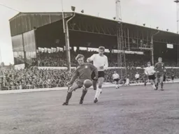 Alan Slough tries to get around the defender