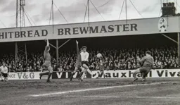 Graham French shoots for goal but is offside