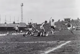 Graham French watches as everyone falls around him